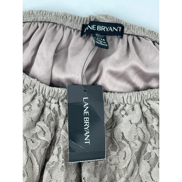 NWT Lane Bryant Gray Long Sleeve Sheer Lace Blouse Size 14/16 Boho Goth - Picture 3 of 6